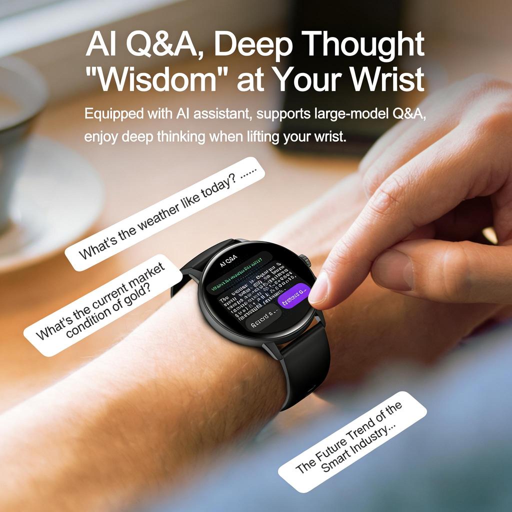 SACOSDING AMOLED Screen Men Smart Watch  Health Monitoring AI Dial AI intelligent Q&A BT Calling Outdoor Sports Fitness Women Smartwatch