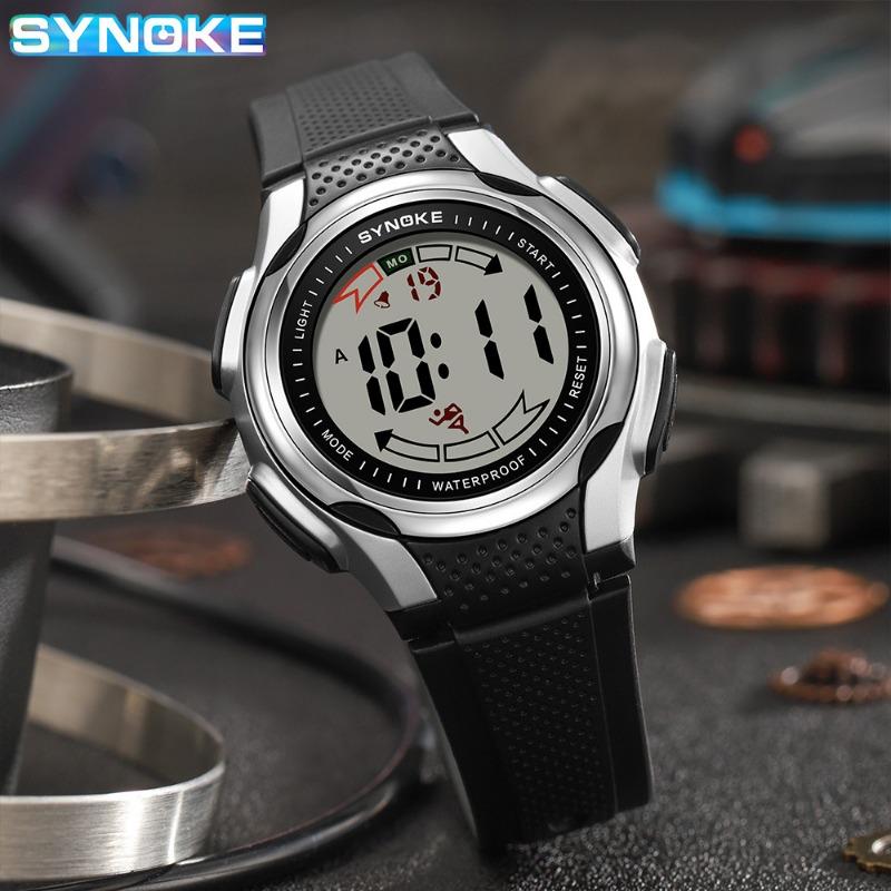 Top Brand New Men's Sports Electronic Watch Student Multifunctional Waterproof Luminous Alarm Date Seismic Fall-Resistant Watch