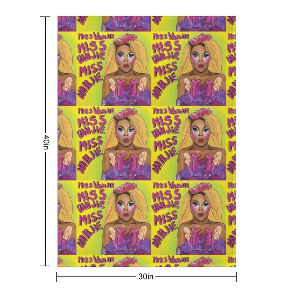 Miss Vanjie Miss Vanjie Miss Vanjie Throw Blanket Luxury Brand Bed Covers Flannels Beach Blankets