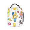 S-Simpsons Family Cartoon Lunch Bag Kawaii Lunch Box Girls Outdoor Picnic Portable Cooler Bag Oxford Print Thermal Tote Handbags