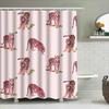 Tierprint Duschvorhang Rosa Tigerstreifen Muster Für Badezimmer Dekoration Polyesterstoff Schrumpffest Waschbar