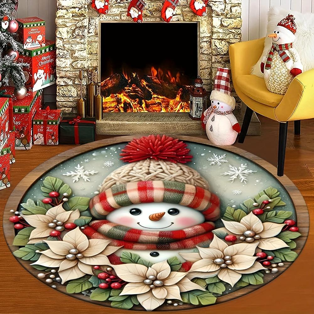 

1pc Retro 9090994534 Pattern Round Floor Mat, Non-slip for Living Room Bedroom Chair Carpets Home Decor Gifts, Home Decor Room Decor Outdoor 80cm by 80cm