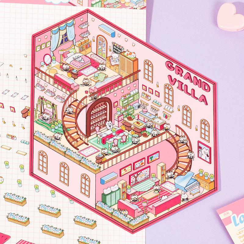 

Юсян 3.0 Серія 6-шарові 3D мініатюрні ландшафтні наклейки для декорування домашніх тварин та дому