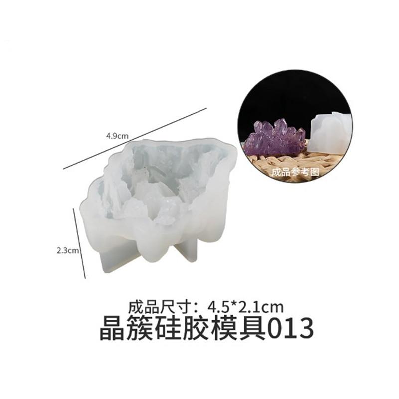 Diy Epoxy Crystal Cluster Mould 18 Styles Ice Cluster Ornament Rockery Crystal Stone Ice Crystal Pillar Candle Mould