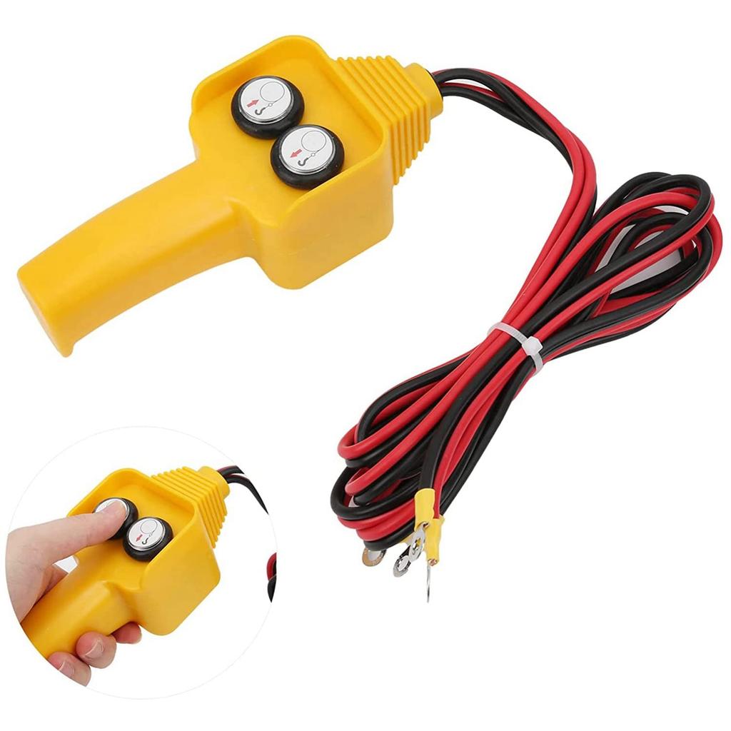 Hbaebdoo Automotive Winch Remote Control Switch, Winch Remote Control Button Kit, Wired Winch Handle Switch