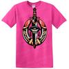 Sword Shield Graphic T Shirt Vintage Look Warrior Art Tee for Gamers