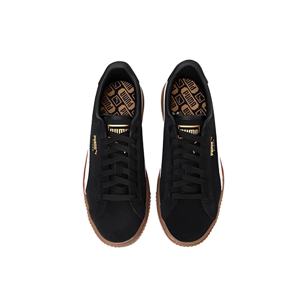Puma Suede Platform Comfortable Low-Top Sneakers Women sneakers Black White Brown 395225-04