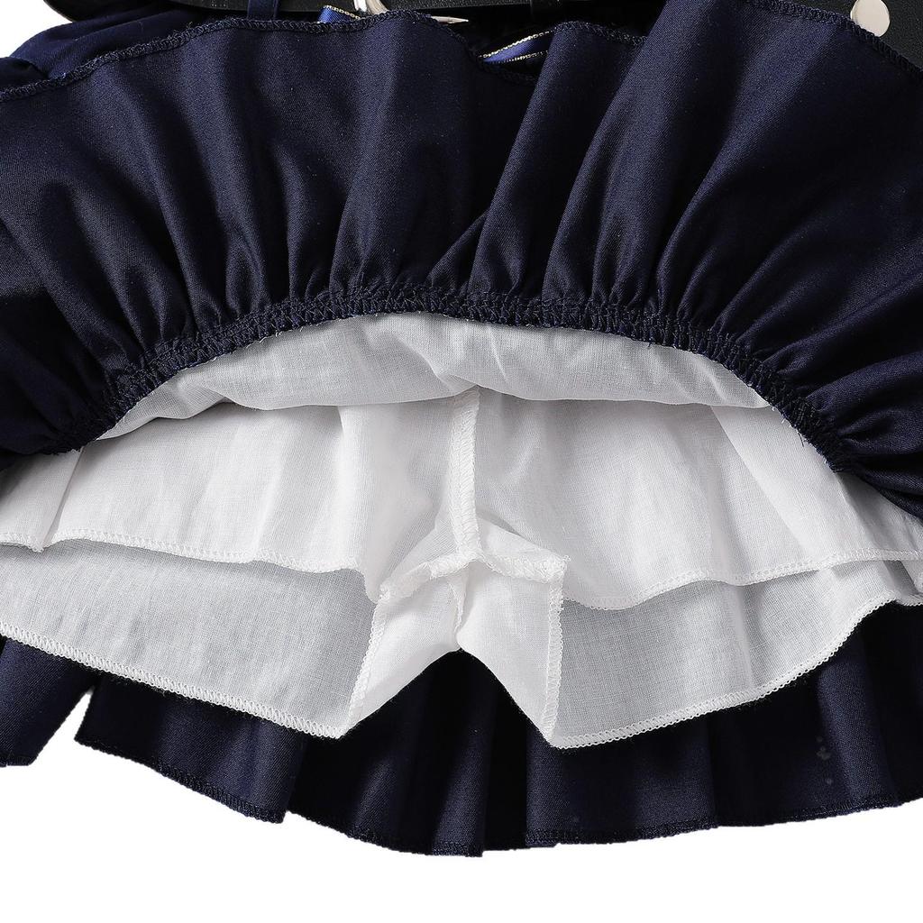 Girls' Summer Rabbit Police Officer JK Skirt Set with Princess Dress
