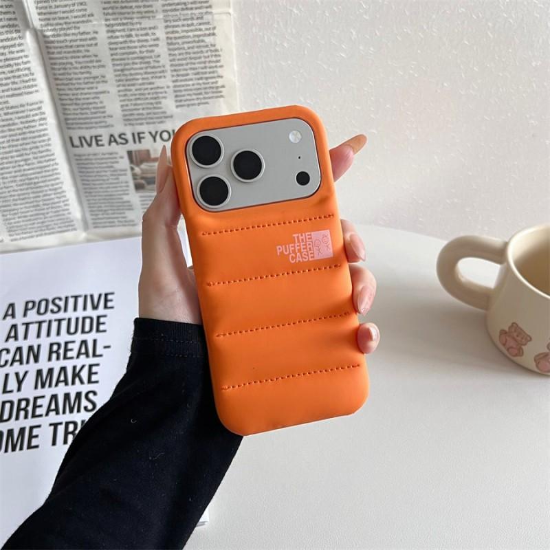 Custodia imbottita stile piumino per telefono IPhone 17 Air Pro Max Cover posteriore in PU antiurto in più colori