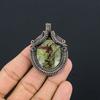 Dragon Blood Stone Pendant, Handmade Gemstone 999 Copper Wire Wrap Pendant Antique Jewelry, For Gift Copper Jewelry