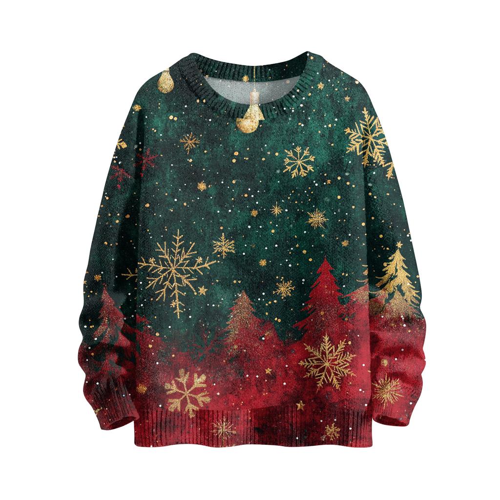 Christmas Day Sweatshirts For Children Boys And Girls Knit Sweater Cute Shirt Fall Crewneck Pullover Tops