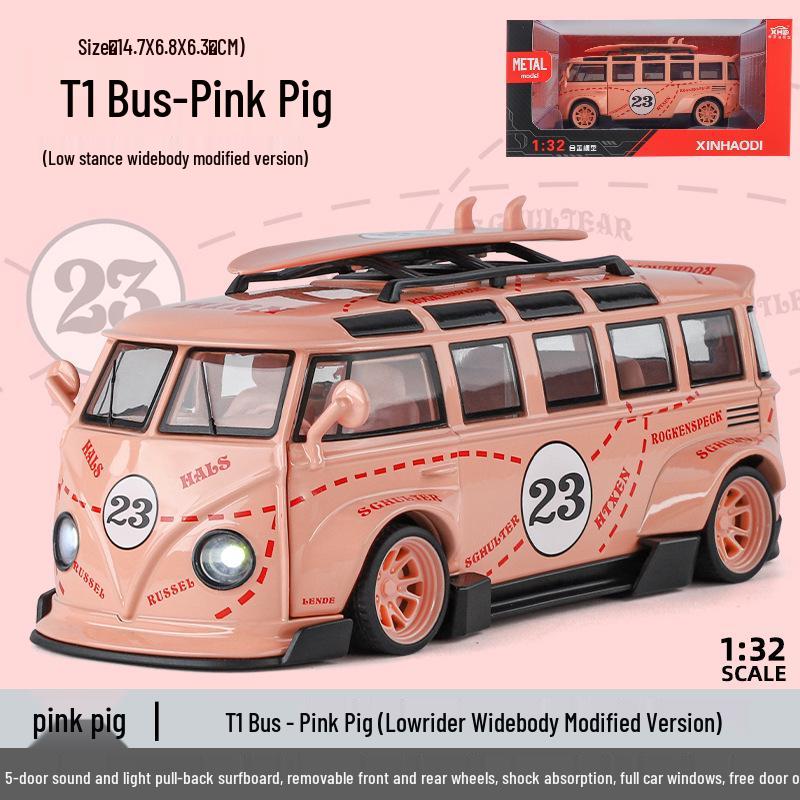 

Haodi 24 Volkswagen T1 Автобус Симуляция Сплав Модель Игрушка Украшение для Детей