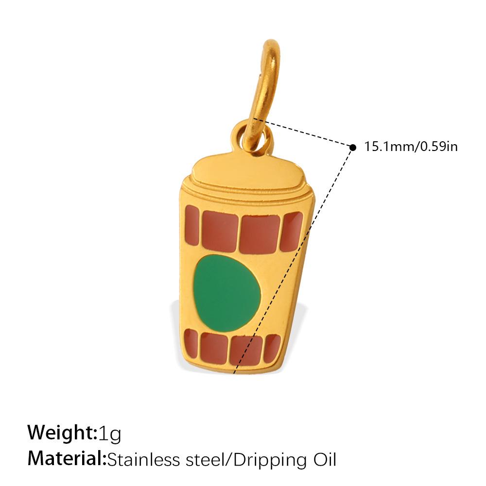 ins wind cute dripping drink shape pendant female personality small jewelry accessories