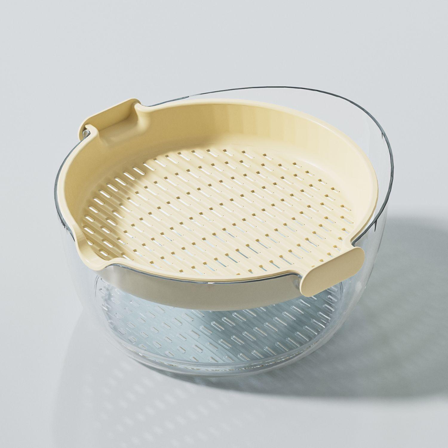 

Двухслойная складная раковина для мытья, корзина для слива, кухонный дуршлаг для фруктов и овощей, органайзер для раковины, простая корзина для слива синий