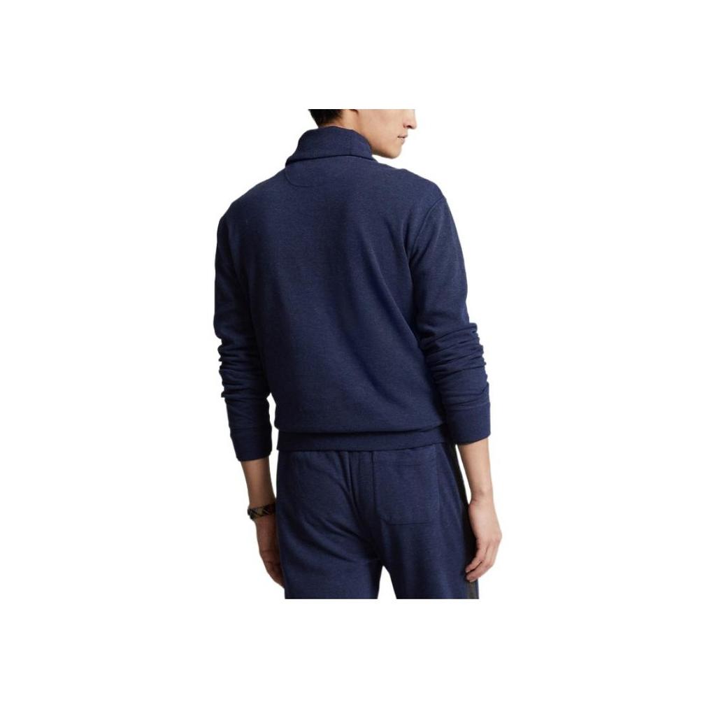 Polo Ralph Lauren Solid Logo Embroidered Plain Knit Crew Neck Pullover Sweater Men sweater Navy-Blue MNPOKNI16822215-410
