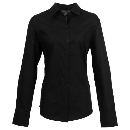 Premier Womens/Ladies Signature Oxford Long-Sleeved Shirt