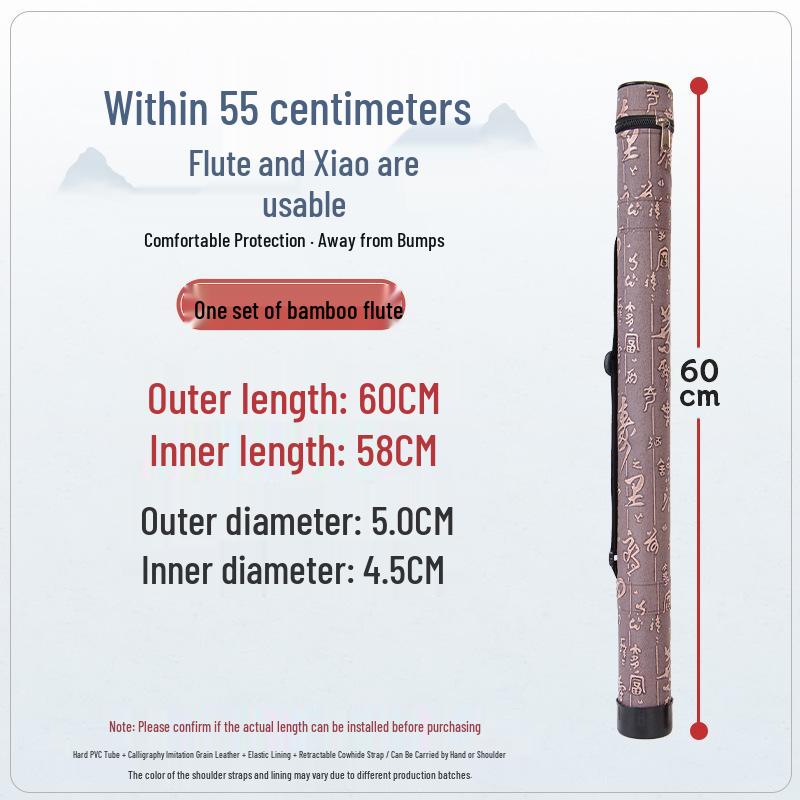 Waterproof Bamboo Flute Storage Bag - Anti-Drying/Damp, Portable Tube for Xiao, Ideal for Students & Beginners