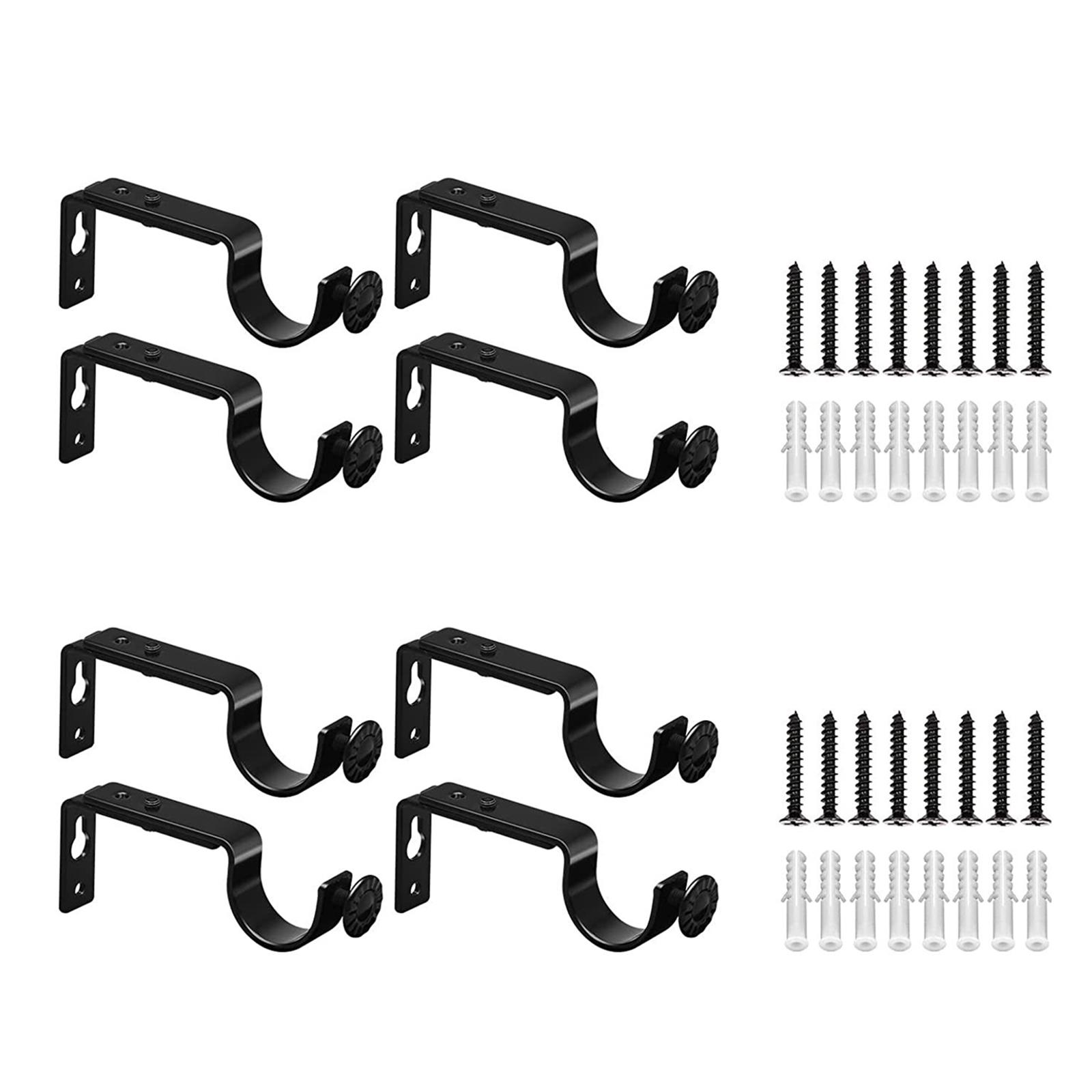 

4/8 шт. прочный кронштейн для карниза для штор, регулируемый металлический держатель для карниза, держатель для штор, оконная фурнитура B