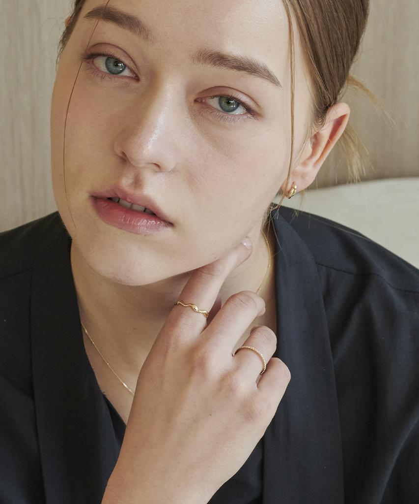 Loveenb [14K Gold] Wave Flow Ring