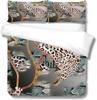 Polyester Quilt Cover Pillowcase Two Or Three-Piece Set 3D Digital Printing Leopard Print Series