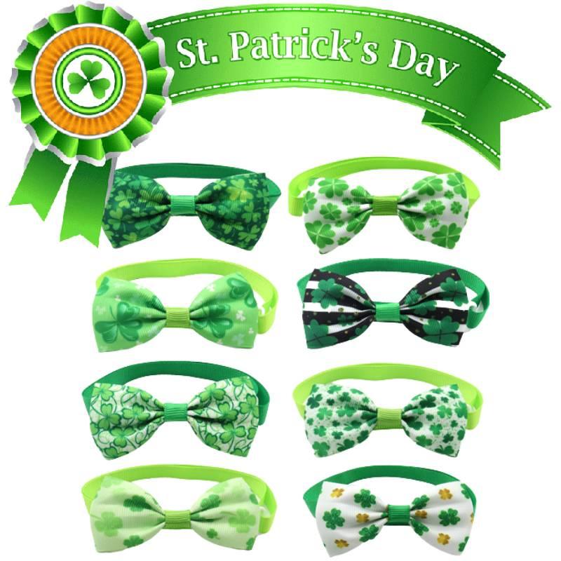 Lucky Green Check Collar Pet Accessory For St.paddys Day