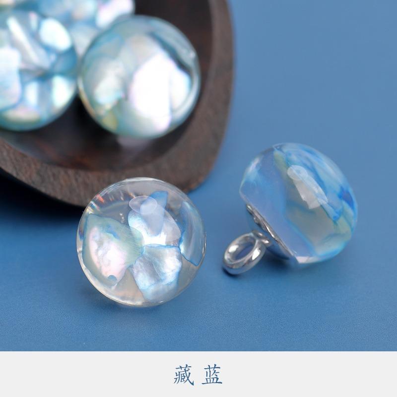10pcs Transparent Frog Clasps with Jade Beads Handmade Chinese Knot Buttons for Cheongsam, Hanfu Costume