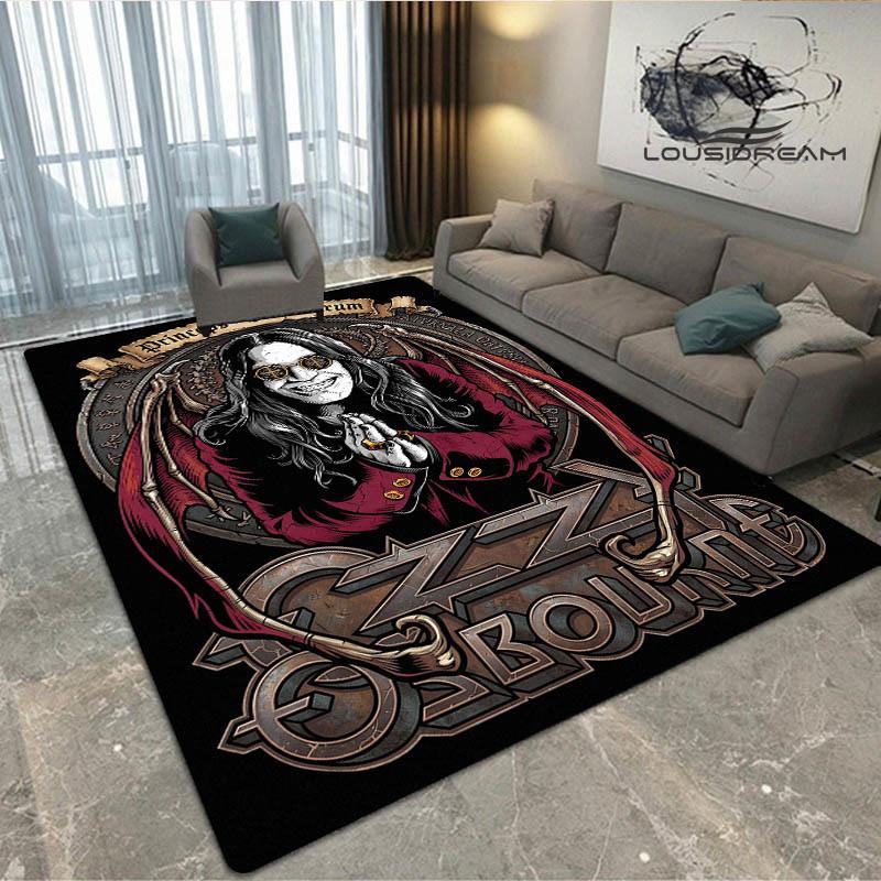 Tappeto stampato Ozzy Osbourne Soggiorno camera da letto tappeti antiscivolo Tappetino yoga zerbino Tappeto da esterno tappeto kawaii regalo di compleanno
