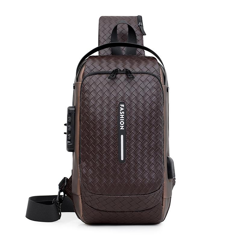 New fashion men's breast bag, casual sports versatile shoulder messenger women's bag, wear-resistant and anti-theft men's bag