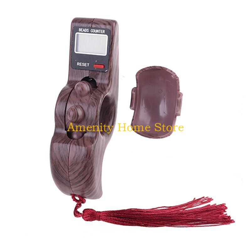 F26C Digital Tasbih Finger Counter Muslim Islamic Rotating Digital Tasbeeh Prayer Beads Tally Counter Gift for Friends