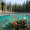 Lake Weed Roller, 3.66 M Lake & Pond Weed Removal Tool, Muck Razer Aquatic & Sludge Tiller, Rid Roots and Muck Buildup, 9 Preassembled Galvanized Iron