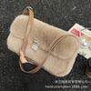 Plush Bag Women's Large Capacity 2025 New Autumn and Winter Versatile Casual Shoulder Underarm Bag Plush Small Square Bag