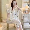 Anti-bumping cotton and silk pajamas women's summer Korean version of small fresh and cool loungewear Japanese students short-sleeved cotton 