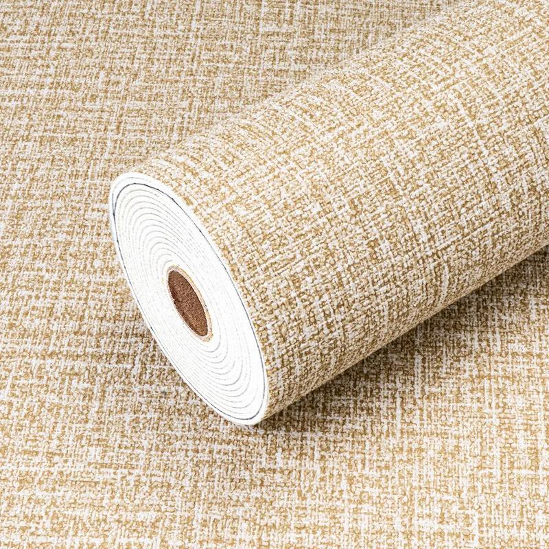 1/3/5/10m Self Adhesive 3D Panel Linen Wallpaper Foam Soundproof Waterproof 3D Diatom Mud Wall Sticker New Bedroom Wallpaper