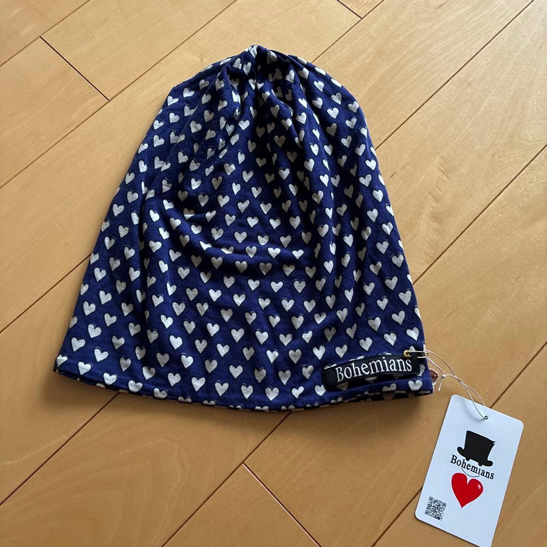 Used [New with tag] Bohemians watch cap navy x heart pattern popular