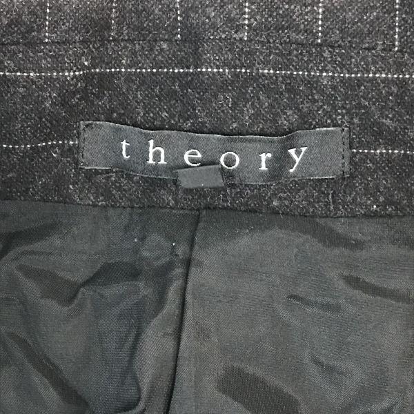 theory Made in Japan Fully Lined Autumn Winter Single Blazer Jacket Women’s Size 2 M Dark Gray Stripe(USED)