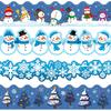 Outus 63ft Winter Bulletin Board Borders Snowflake Borders for Bulletin Board Holiday Classroom Decorations for School Office