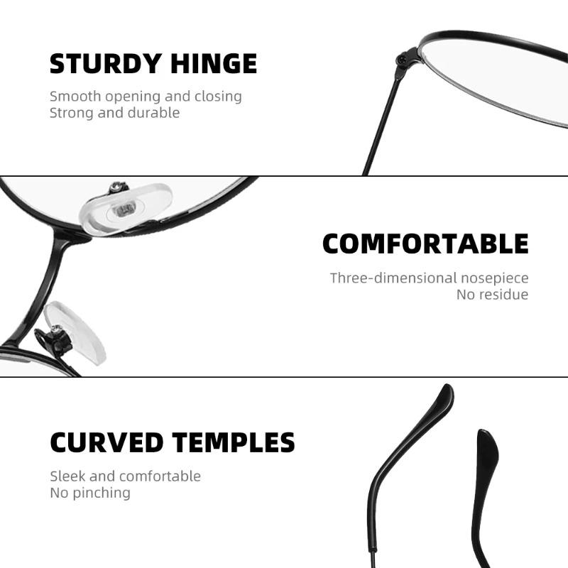 Round Literary Ultralight Anti-blue Light Glasses Comfortable Computer Glasses Metal Spectacles Radiation Protection Optical