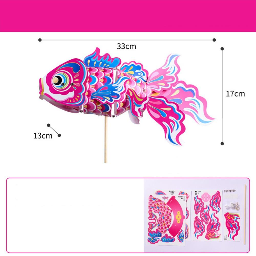 LED Light Goldfish Lantern Lamp Handmade DIY Lantern Materials Koi Carp Lantern  Festival Decor