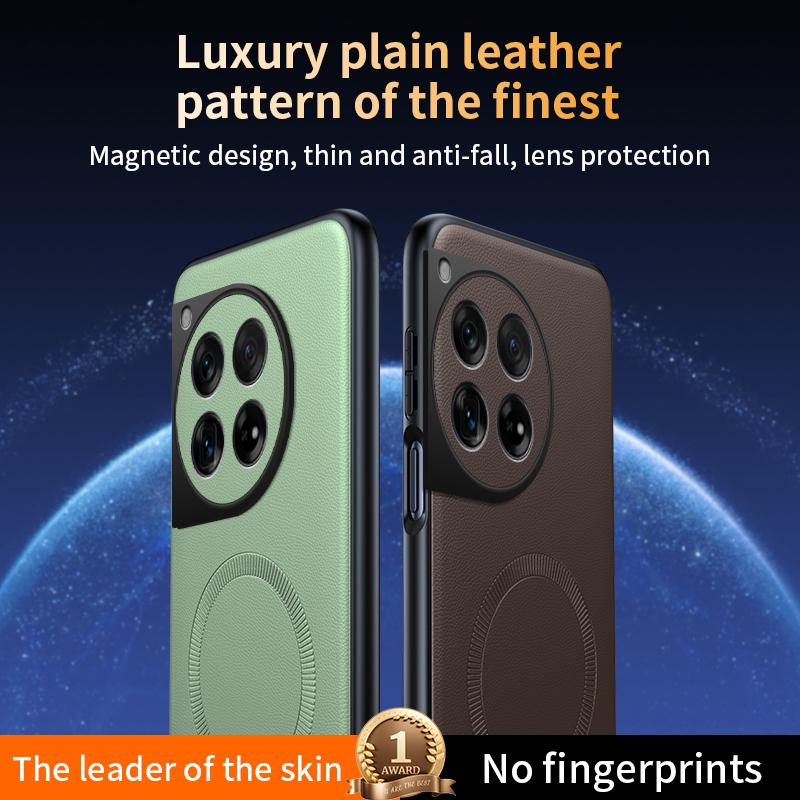 For Oneplus Ace3 Case Magnetic Leather Shield Cover For Oneplus Ace3 High Quality Anti-Fingerprint Non-Slip PC+TPU