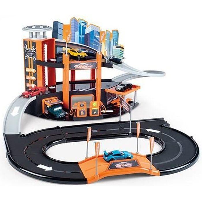 MAJORETTE - Garage Majorette - Multifonctions - 1 Voiture Incluse - Fabriqué En France