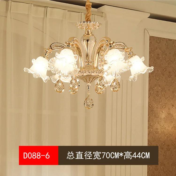 European Crystal Chandelier Ceiling Lamp Living Room Modern Bedroom Room Warm Atmosphere Simple European Lamps