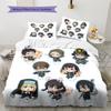 Fire Force  Pattern Bedding,Quilt Set Quilt Cover Pillowcase Home Birthday Gift (1 * Duvet Cover + 2 * Pillowcase, Without Core)