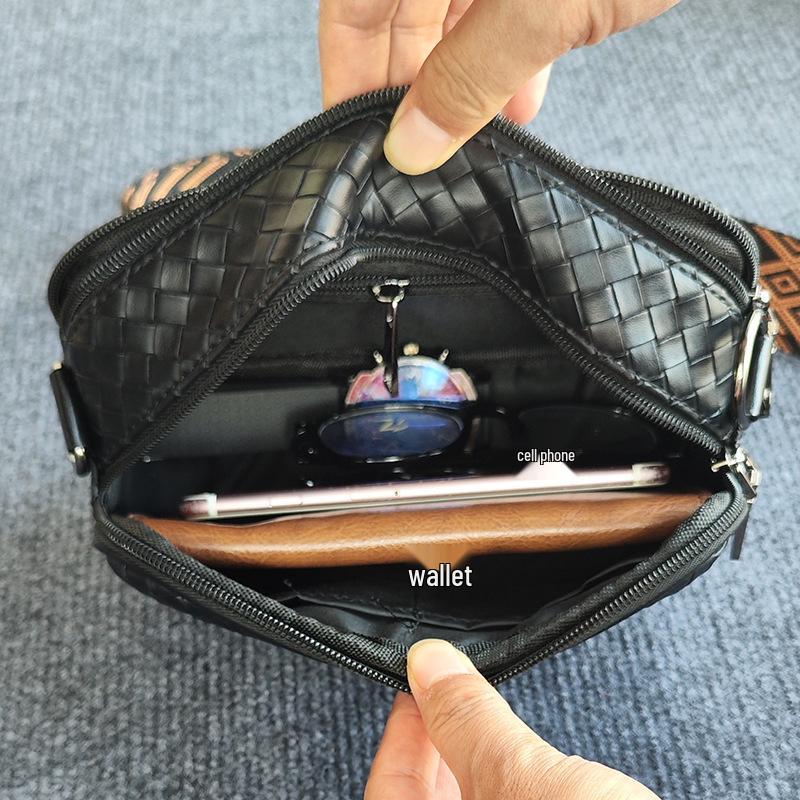 Korean Soft Leather Retro Crossbody Bag - Unisex Large Capacity Pillow Design for iPad