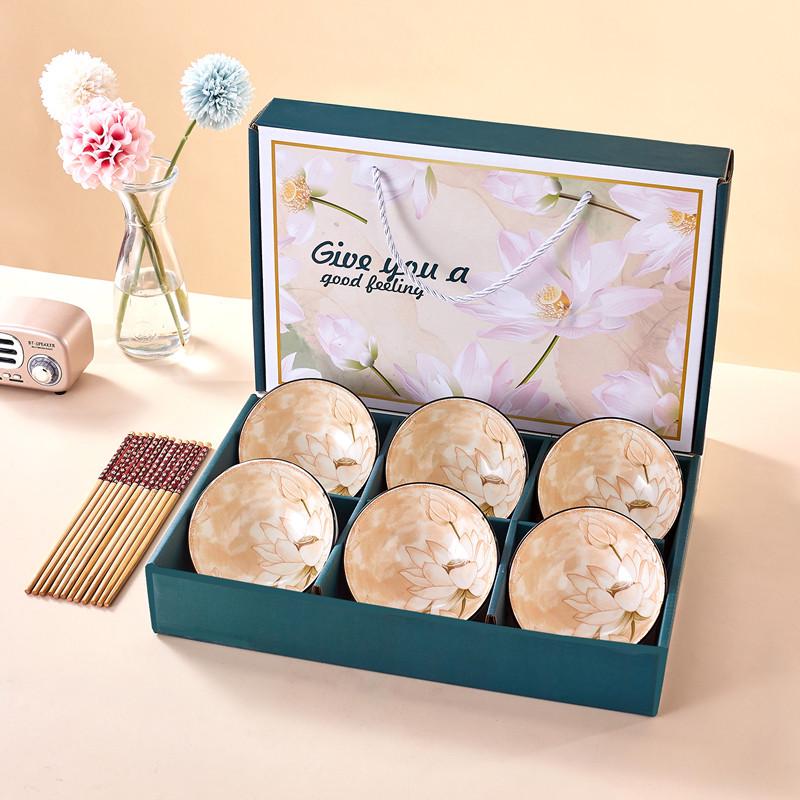 Business Gift Box: Wedding, Souvenir Chopsticks & Bowl Set for Customers & March 8th Occasions
