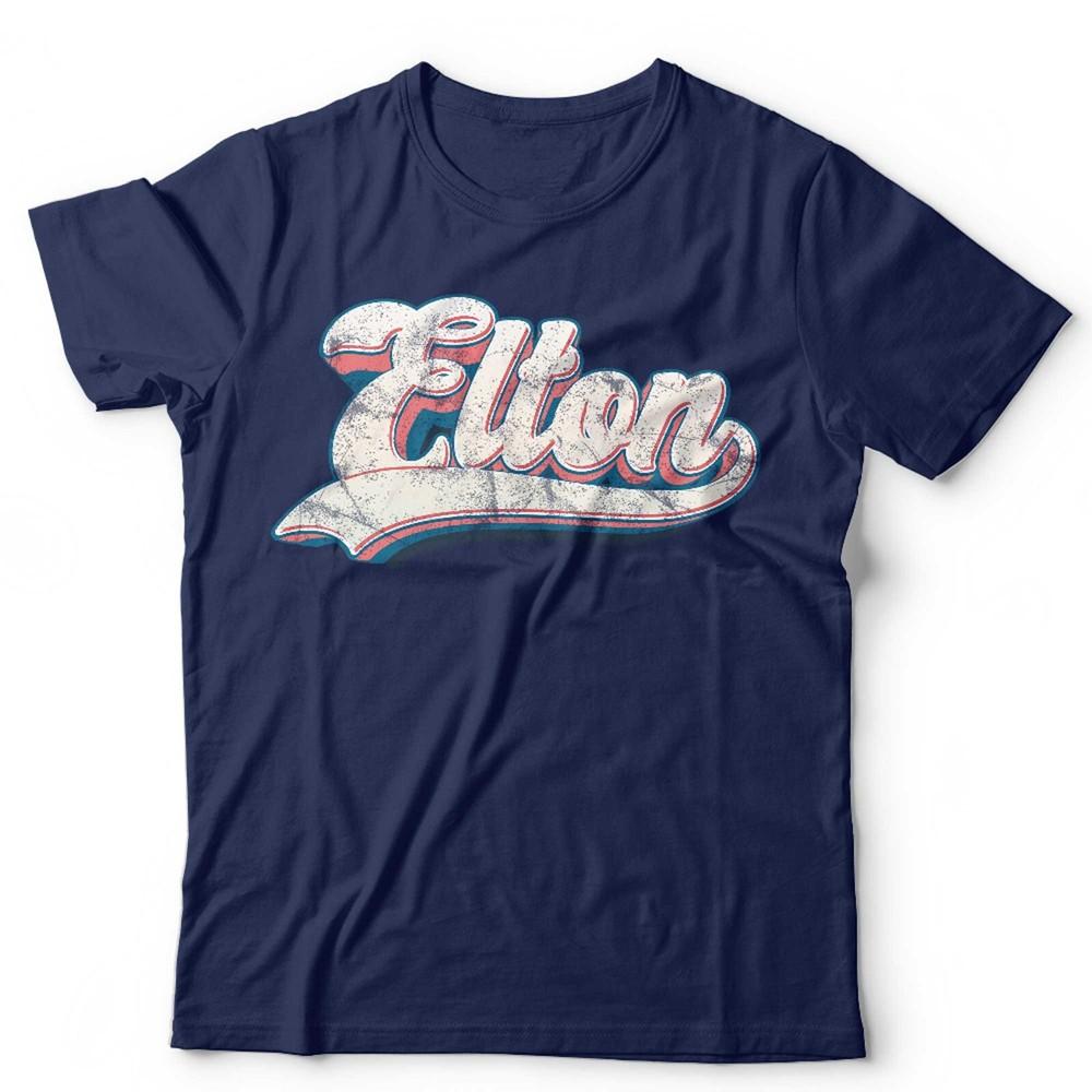 Elton John Tshirt Unisex Retro Logo Vintage RocketUnisex Music Concert Shirt S