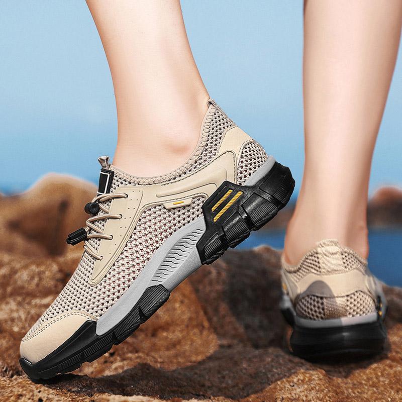 Fashion High Quality Mens Comfort Casual Breathable Shoes Outdoor AntiskidSoft Bottom Sneakers Designer Hollow Out Walking Driving Shoes