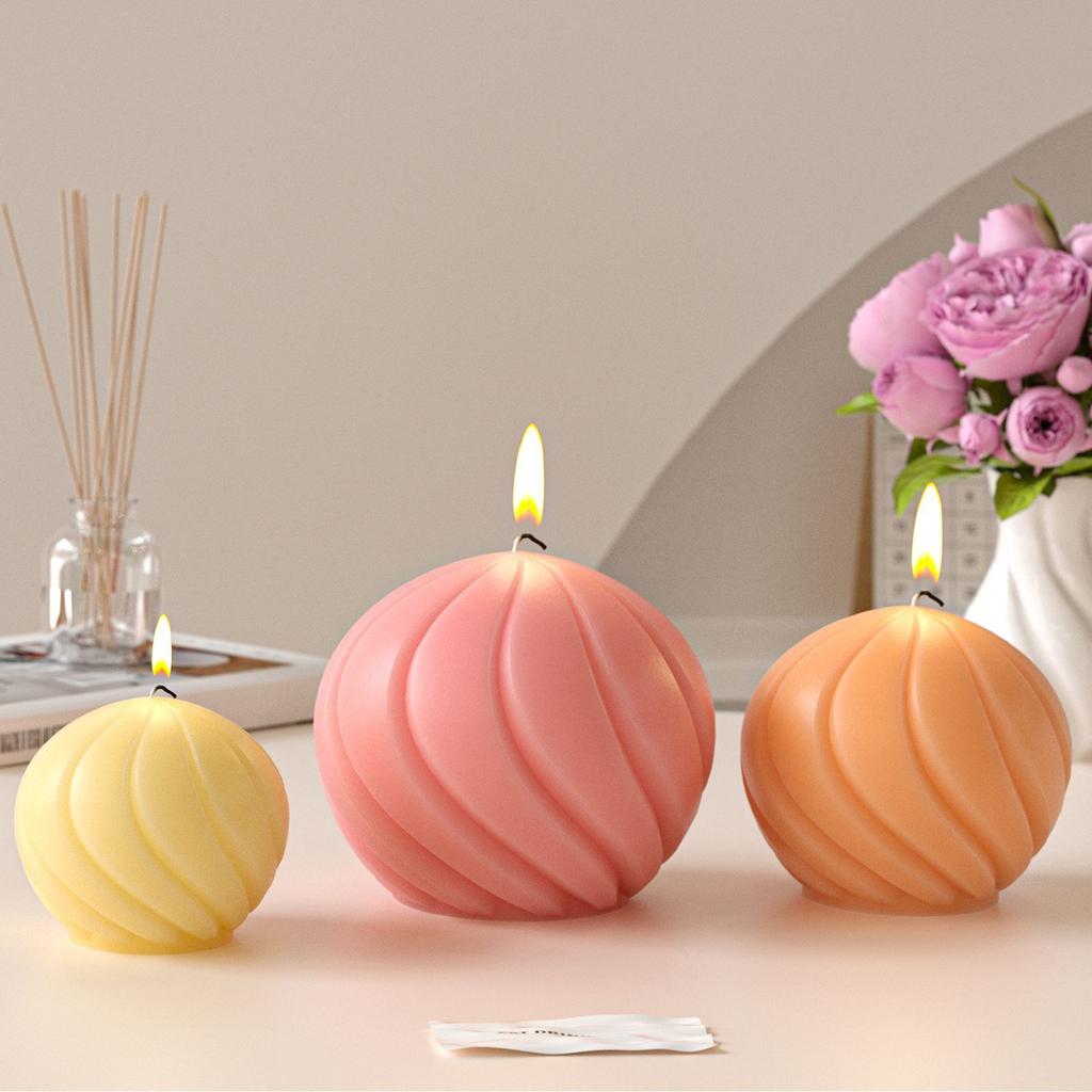 Candle Making Mold Silicone Epoxy Mold Spiral Silicone Mold White For Diy Crafts Scented Candle Making Home Decoration