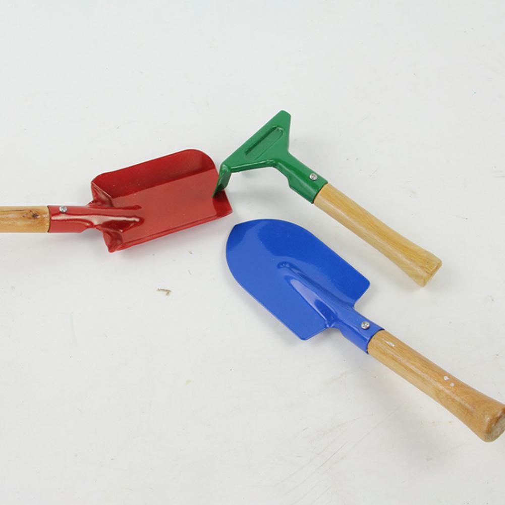 3PCS Colourful Gardening Tool Set Paint Spraying Spade Shovel Rake for Home Gardening Kids Toy