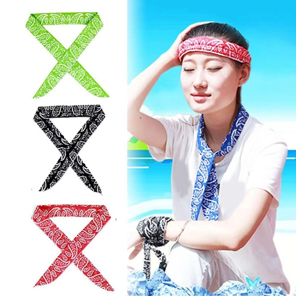 Sun Protection Cooling Scarf Wristband Cooling Bandana Fashion Sports Headband  Outdoor