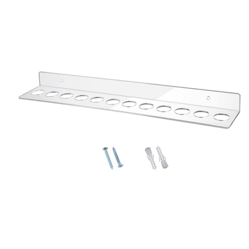 Wall Mounted Scissor Holder 12 Slot Clear Acrylic Organizers Space Saving Tool Storage for Home Office Craft Room